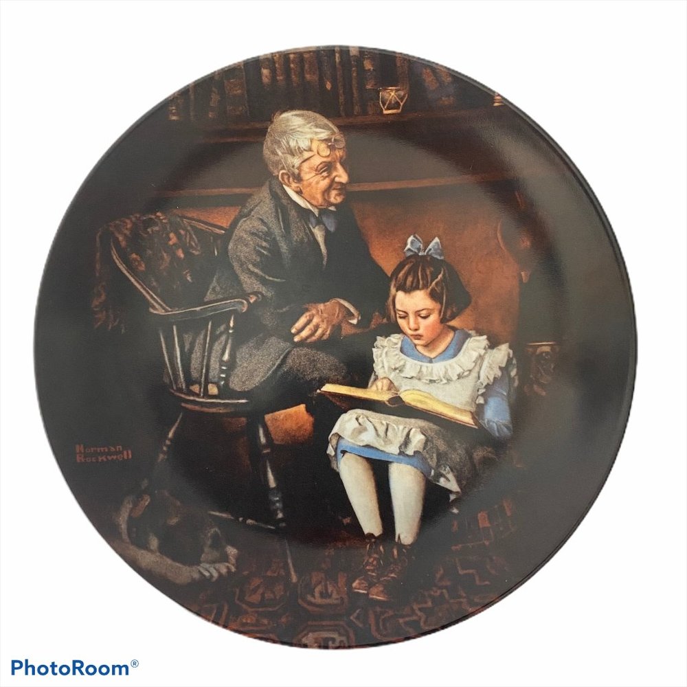 🔴  Norman Rockwell THE YOUNG SCHOLAR Plate